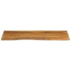 Dessus de table 140x60x3,8 cm bord vivant bois massif manguier 