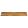 Dessus de table 140x60x3,8 cm bord vivant bois massif manguier 