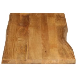 Dessus de table 140x60x3,8 cm bord vivant bois massif manguier 