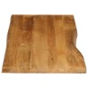 Dessus de table 140x60x3,8 cm bord vivant bois massif manguier 