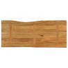 Dessus de table 140x60x3,8 cm bord vivant bois massif manguier 