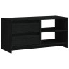 Meuble TV Noir 80x31x39 cm Bois de pin massif 