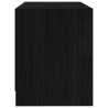 Meuble TV Noir 80x31x39 cm Bois de pin massif 