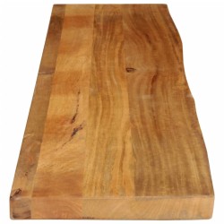 Dessus de table à bord vivant 140x20x3,8cm bois massif manguier 