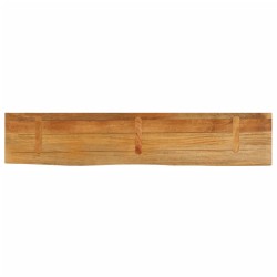 Dessus de table à bord vivant 140x20x3,8cm bois massif manguier 
