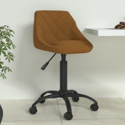 Chaise de salle à manger Marron Velours 