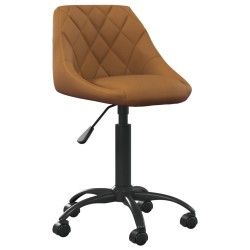 Chaise de salle à manger Marron Velours 