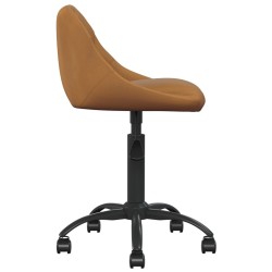 Chaise de salle à manger Marron Velours 