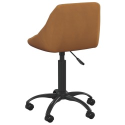 Chaise de salle à manger Marron Velours 