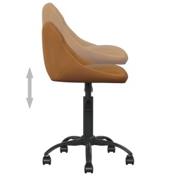 Chaise de salle à manger Marron Velours 