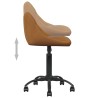 Chaise de salle à manger Marron Velours 