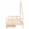Cadre de lit d'enfants et tiroirs 90x190 cm bois de pin massif 