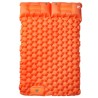 Matelas de camping autogonflant et oreillers 2 personnes orange 