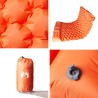 Matelas de camping autogonflant et oreillers 2 personnes orange 