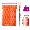 Matelas de camping autogonflant et oreillers 2 personnes orange 
