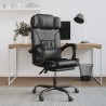 Fauteuil inclinable de bureau Noir Similicuir 