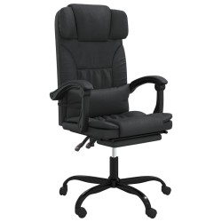 Fauteuil inclinable de bureau Noir Similicuir 