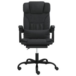 Fauteuil inclinable de bureau Noir Similicuir 