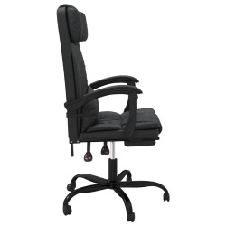 Fauteuil inclinable de bureau Noir Similicuir 