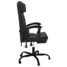 Fauteuil inclinable de bureau Noir Similicuir 