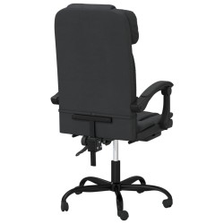 Fauteuil inclinable de bureau Noir Similicuir 