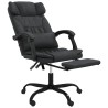 Fauteuil inclinable de bureau Noir Similicuir 