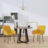 Chaises à manger lot de 2 Jaune Velours 