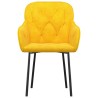 Chaises à manger lot de 2 Jaune Velours 