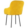 Chaises à manger lot de 2 Jaune Velours 