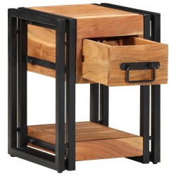 Table de nuit 2 pcs 30x30x40 cm Bois d'acacia massif 