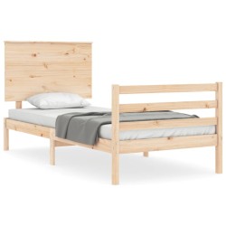 Cadre de lit sans matelas 100x200 cm bois massif 