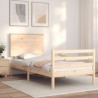 Cadre de lit sans matelas 100x200 cm bois massif 