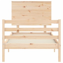 Cadre de lit sans matelas 100x200 cm bois massif 