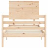 Cadre de lit sans matelas 100x200 cm bois massif 