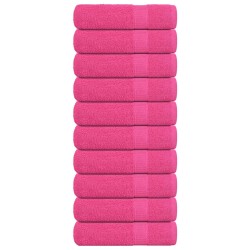 Serviettes de douche 10 pcs rose 70x140 cm 360 g/m² 100% coton 