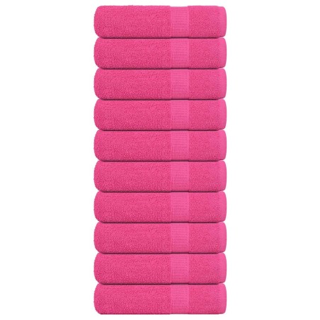 Serviettes de douche 10 pcs rose 70x140 cm 360 g/m² 100% coton 