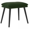 Chaise de relaxation avec repose-pied Vert foncé Velours 