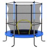 Trampoline avec filet de sécurité Rond 140x160 cm Bleu 
