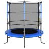Trampoline avec filet de sécurité Rond 140x160 cm Bleu 