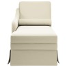 Fauteuil long avec traversin et accoudoir droit crème velours 