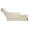 Fauteuil long avec traversin et accoudoir droit crème velours 