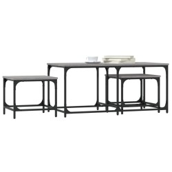 Tables basses gigognes 3 pcs sonoma gris bois d'ingénierie 