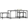 Tables basses gigognes 3 pcs sonoma gris bois d'ingénierie 