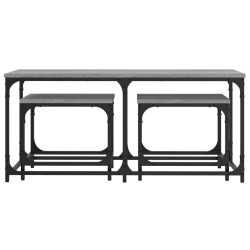 Tables basses gigognes 3 pcs sonoma gris bois d'ingénierie 