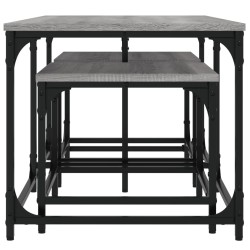 Tables basses gigognes 3 pcs sonoma gris bois d'ingénierie 