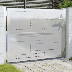 Portail de jardin 100x75 cm acier inoxydable 