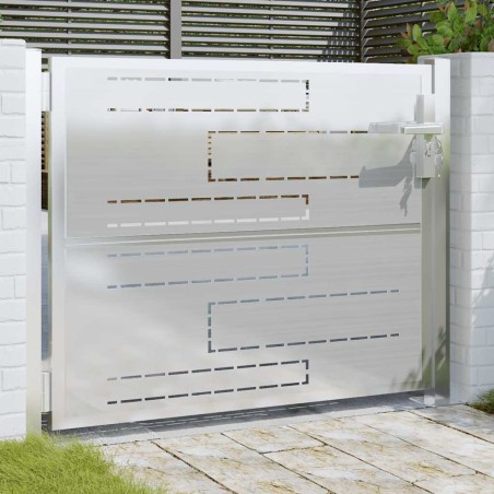 Portail de jardin 100x75 cm acier inoxydable 