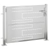 Portail de jardin 100x75 cm acier inoxydable 