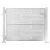 Portail de jardin 100x75 cm acier inoxydable 