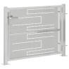 Portail de jardin 100x75 cm acier inoxydable 